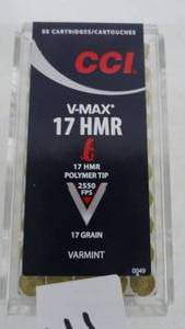 17 HMR V-Max 17gr CCI 50 Rounds