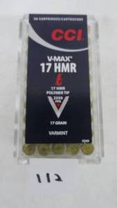 17 HMR V-Max 17gr CCI 50 Rounds