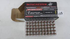 .17 Win Super-Mag 20 Grain Winchester 50 Rounds New