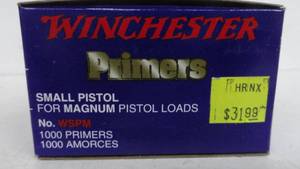 Winchester Primers WSPM Small Pistol 1000 Count