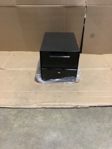Architectural Mailboxes Oasis Eclipse Pewter Locking Parcel Mailbox with Red Flag. See Pictures