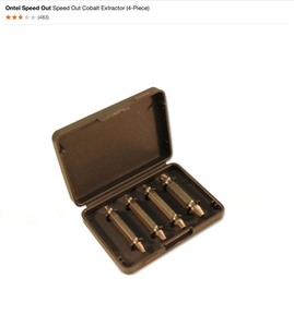 Speed Out Titanium Screw Extractor (4-Piece) & Ontel Speed Out Cobalt Extractor (4-Piece). See Pictures