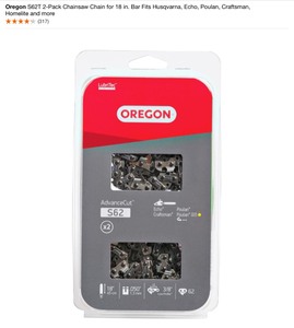 Oregon S52 Chainsaw Chain for 14 in. Bar & S62T 2-Pack Chainsaw Chain for 18 in. Bar. See Pictures