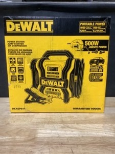 DEWALT 1600 Peak Amp Portable Car Jump Starter with 120 PSI Digital Air Compressor and 500-Watt Inverter. See Pictures