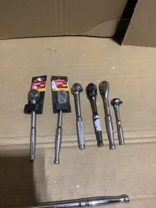 Various Sizes of Husky Ratchets, Adjustable Breaker Bar & Deep Impact Sockets. Various Conditions. See Pictures
