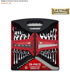 Husky Combination Wrench Set (28-Piece) & Adjustable Wrench Set (3-Piece). See Pictures