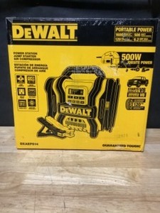 DEWALT 1600 Peak Amp Portable Car Jump Starter with 120 PSI Digital Air Compressor and 500-Watt Inverter. See Pictures