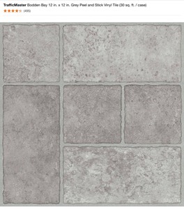 (11) Cases of TrafficMaster Bodden Bay 12 in. x 12 in. Grey Peel and Stick Vinyl Tile (30 sq. ft.  case). See Pictures