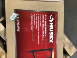 Husky 6 ft. Solid Wood Top Workbench