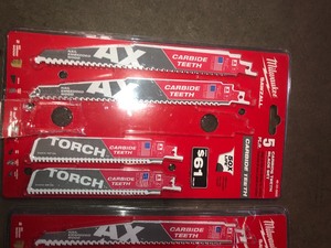 Milwaukee SAWZALL Carbide Demolition Wood and Metal Cutting Reciprocating Saw Blade Set (5-Piece)