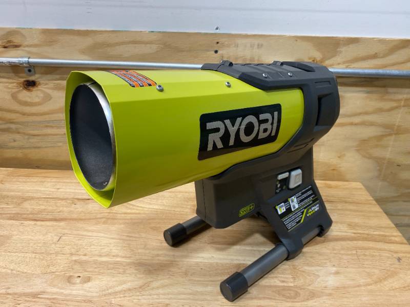 Refurbished Ryobi P3180 18-Volt ONE+ 15K BTU Hybrid Forced Air Propane  Heater