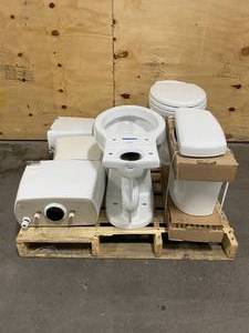 lot 111 image: Various Toilet Bowls and Tanks