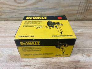 lot 66 image: DEWALT 6 Amp Corded Variable Speed Disk Sander with 5 in., 8 Hole Hook and Loop Pad, Dust Shroud and Wrench