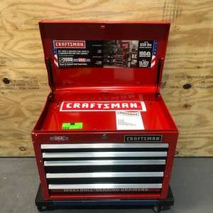 lot 41 image: CRAFTSMAN 2000 Series 26-In 5-Drawer Chest - Red
