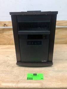 lot 44 image: DURAFLAME 1500-Watt Infrared Cabinet Indoor Electric Space Heater with Thermostat and Remote