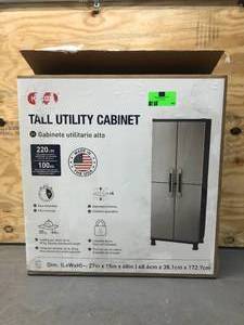 lot 54 image: KETER Utility cabinet 26.8-in W x 68-in H x 14.8-in D Plastic Freestanding Garage Cabinet