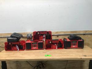 lot 55 image: LOT of M18 MILWAUKEE Jobsite Radios - FOR PARTS