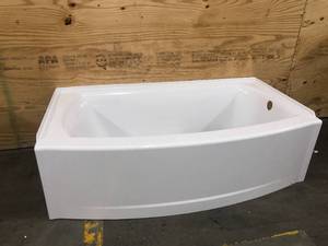 lot 59 image: AMERICAN STANDARD Elevate 60-in W x 30-in L Arctic White FiberglassPlastic Composite Rectangular Right Drain Alcove Soaking Bathtub