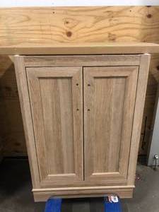 lot 74 image: STYLE SELECTIONS Retford 24-in Light Wood Undermount Single Sink Bathroom Vanity