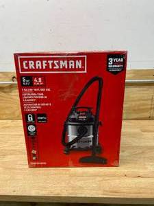 lot 90 image: CRAFTSMAN 5-Gallon Corded Portable WetDry Shop Vacuum (Corded)