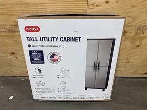 lot 120 image: KETER Tall Utility Cabinet