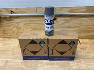 lot 130 image: RUST-OLEUM Lot of 2 Cases of-  Granite, Rust-Oleum American Accents 2X Ultra Cover Satin Spray Paint, (6- 12oz cans per case)