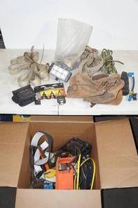 lot 74 image: Assorted Hardware Items - Tool Belt, Locks, Strap