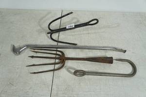 lot 82 image: Pry Bar, Grappling Hook, Fishing Spear Head