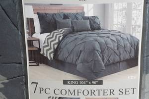 lot 166 image: NEW Avondale Manor 7 Piece Comforter Set - King