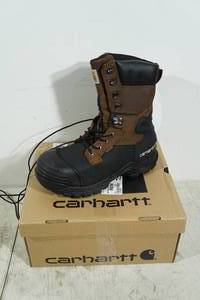 lot 42 image: NEW Carhartt Waterproof Insulated 10 Composite Toe Boots - Mens 12 MW