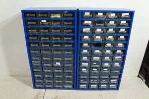lot 285 image: Small Parts Organizer with Some Electrical Parts