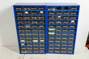 lot 286 image: Small Parts Organizer with Some Electrical Parts