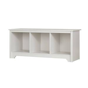 lot 9 image: South Shore Vito Cubby Storage Bench - White