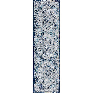 lot 184 image: Tayse Diamond Britney Traditional 2 x 7 Runner Rug