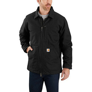 lot 201 image: NEW Carhartt Mens Washed Duck Sherpa Lined Coat - Large