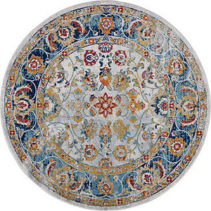 lot 160 image: Tayse Rugs Diamond Giana Traditional 5 Round Rug