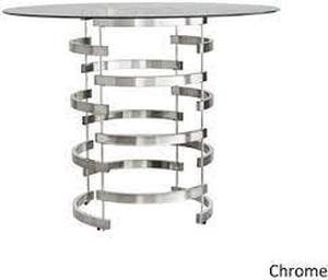 lot 209 image: Nova Vortex Round Glass Top Dining Table