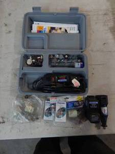 lot 30 image: Corded Dremel & Cordless Dremel Tools With Large Assortment Of Attachments & Bits
