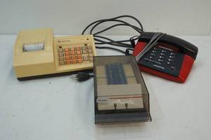 adding machine and rolodex