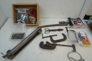 pipe wrench and clamps