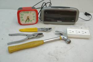 alarm clocks, tools