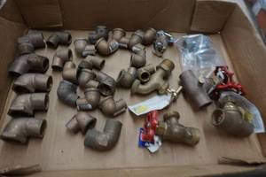 plumbing elbows and shut off valves