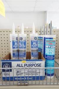 Silicone and masonry crack filler