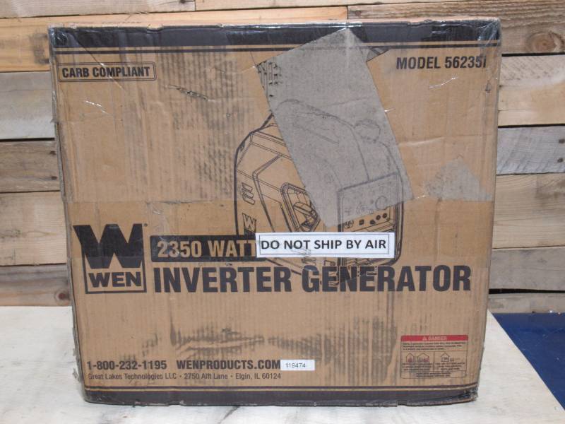lot 14 image: WEN 56235i Super Quiet 2350-Watt Portable Inverter Generator with Fuel Shut Off, CARB Compliant, Ultra Lightweight