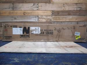lot 9 image: WEN MSA330 Collapsible Rolling Miter Saw Stand with 3 Onboard Outlets