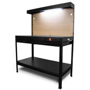 lot 3 image: WEN WB4723T 48-Inch Workbench with Power Outlets and Light