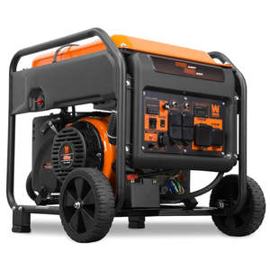 lot 6 image: WEN GN875i 8750-Watt RV and Transfer-Switch-Ready 120V240V Electric Start Open Frame Inverter Generator, CARB Compliant
