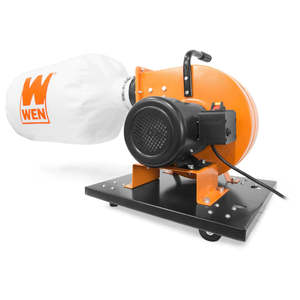 lot 22 image: WEN DC3402 7.4-Amp Rolling Dust Collector with Induction Motor, 15-Gallon Bag and Optional Wall Mount