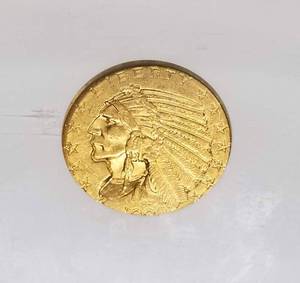 1908 US $5 GOLD INDIAN MS62 NGC