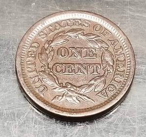 1849 US MATRON HEAD LARGE CENT AU